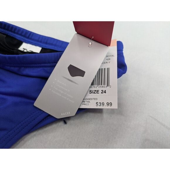 TYR Boys Durafast Elite Racer Brief Swimsuit Royal Blue Size 24 NWT - Picture 5 of 8
